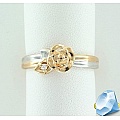 Золотое кольцо с фианитом "Роза"